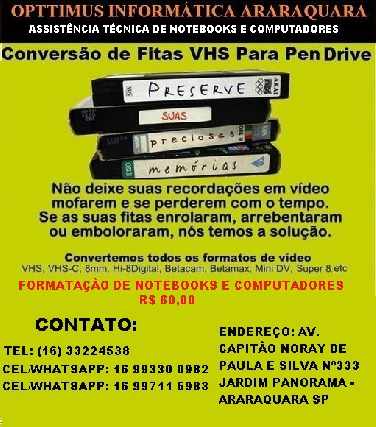 Foto 1 - Converso Fitas VHS para DVD
